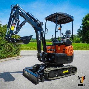 Mini-pelle BULL HT-18-X - Vue profil modèle 2025 Mini-pelle BULL HT-18-X - Vue profil modèle 2025