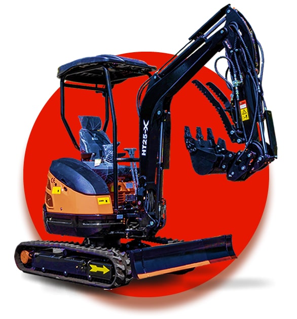 Mini pelle 2t5 semi professionnelle BULL HT25-X performante pour chantier rentable Belgique Mini pelle 2t5 semi professionnelle BULL HT25-X performante pour chantier rentable Belgique